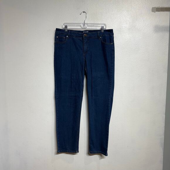 Terra & Sky Blue Straight Leg Jeans Sz 14W - Picture 2 of 11